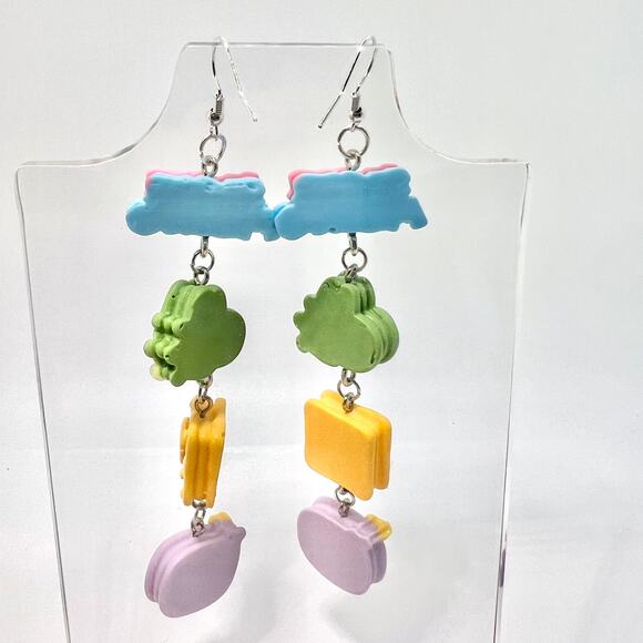 Mario Earrings - Chain Earrings - Yoshi Earrings - Gamer Accessories Gifts - Picture 4 of 8